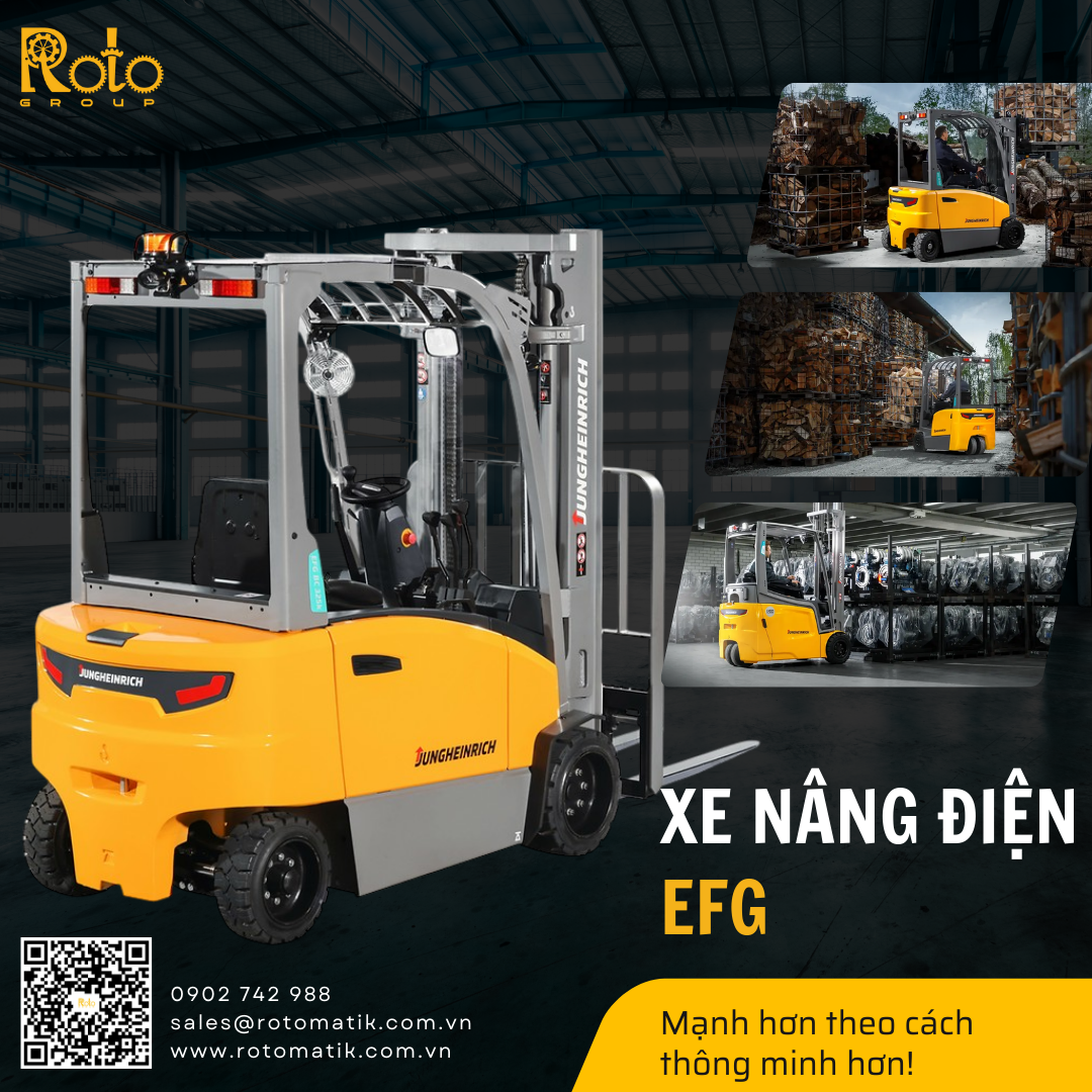 Xe nâng điện không yếu: EFG Jungheinrich mạnh ở điểm nào?