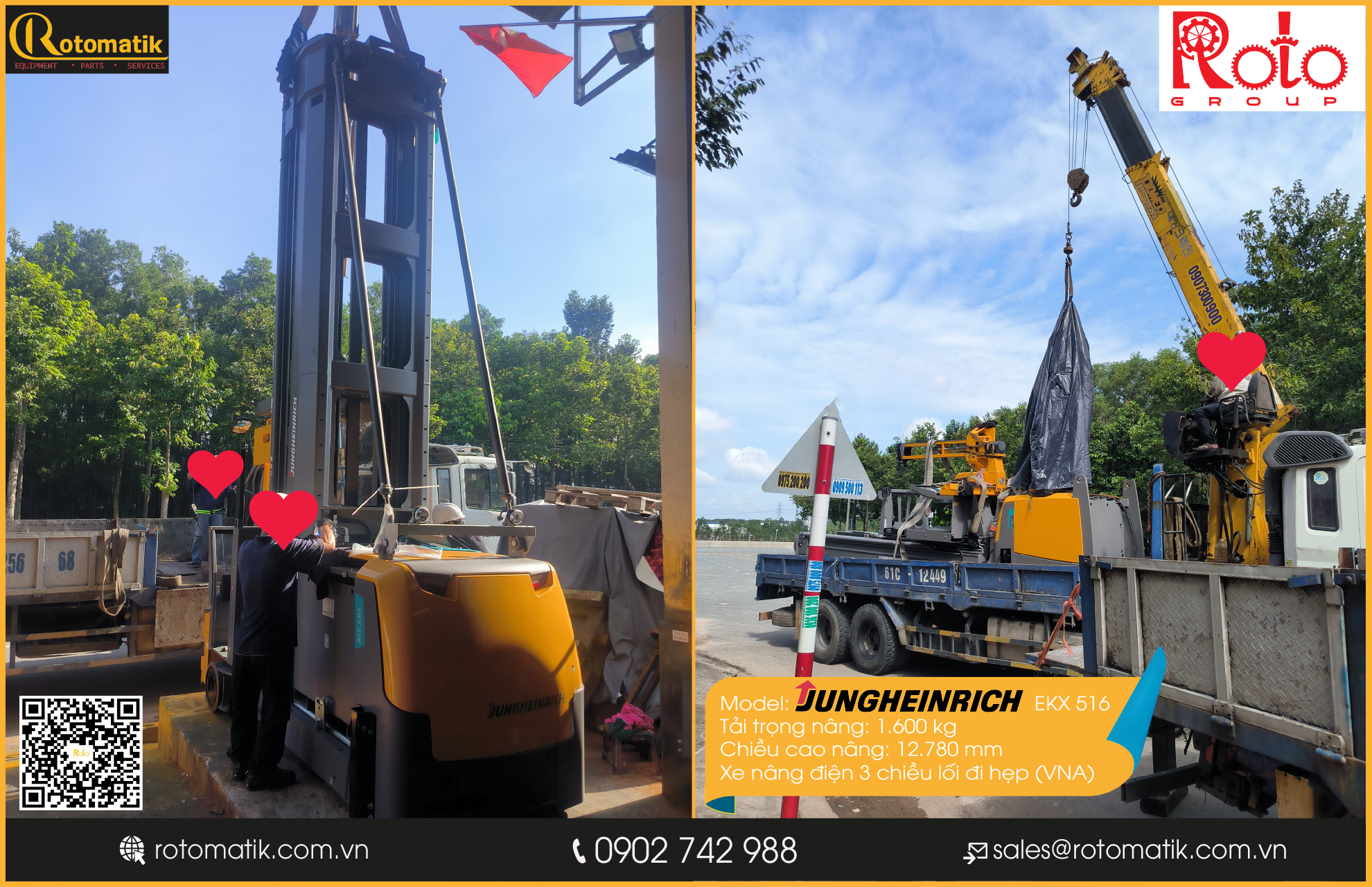 Xe nâng điện VNA cho lối đi hẹp