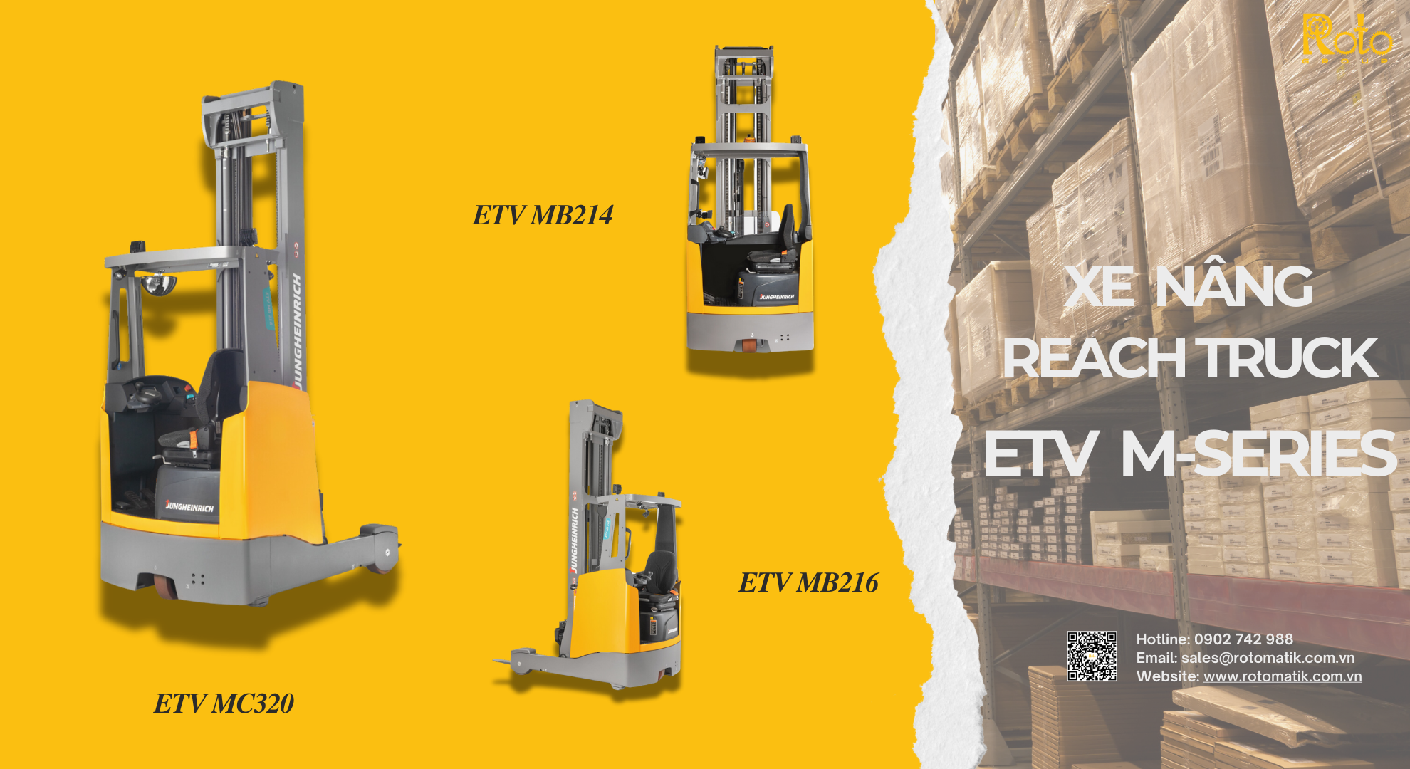 ETV M Series - DÒNG XE NÂNG REACH TRUCK ƯU VIỆT CỦA JUNGHEINRICH