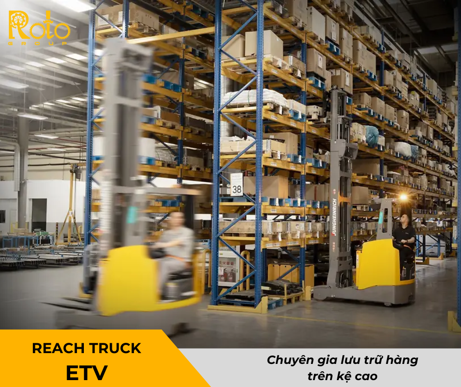 So sánh Reach Truck và Counterbalance: Kho nào nên chọn ETV của Jungheinrich?