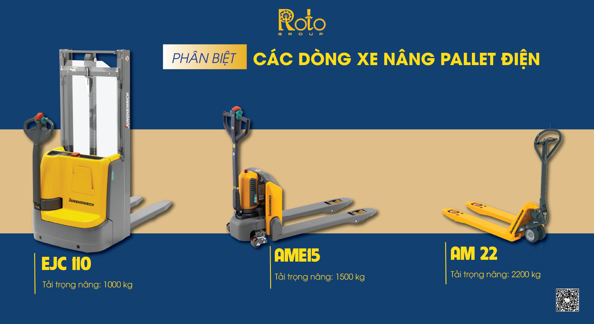 Phân biệt các dòng xe nâng pallet điện của Jungheinrich 